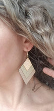 Load image into Gallery viewer, Chevron Wooden Earrings