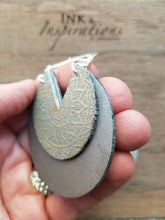 Load image into Gallery viewer, Silver Mandala Wood Earrings