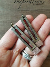 Load image into Gallery viewer, Silhouettes Rectangular Wood Earrings