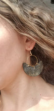 Load image into Gallery viewer, The Tux Dangle Wood Earrings for Evening
