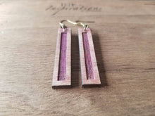 Load image into Gallery viewer, Rosado Rectangular Minimalist Earrings
