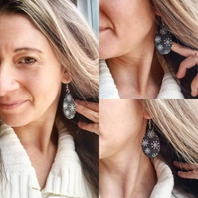Load image into Gallery viewer, Whimsy Snowflake Christmas Earrings