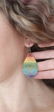 Load image into Gallery viewer, Rainbow LGBTQ Wood Earrings