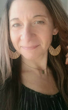 Load image into Gallery viewer, Boho Black Wood Earrings