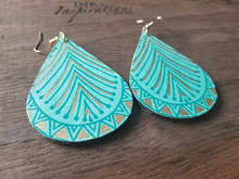 Load image into Gallery viewer, Glimmer Wood Teardrop Christmas Earrings