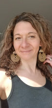 Load image into Gallery viewer, Isla Wood Mandala Bohemian Earrings