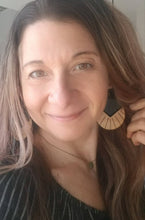 Load image into Gallery viewer, Boho Black Wood Earrings