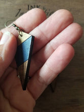 Load image into Gallery viewer, Rain Wood Geometric Dangle Earrings