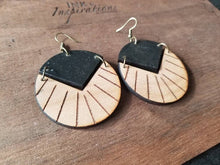 Load image into Gallery viewer, Boho Black Wood Earrings