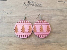 Load image into Gallery viewer, Christmas Ball Wood Earrings