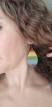 Load image into Gallery viewer, Rainbow LGBTQ Wood Earrings