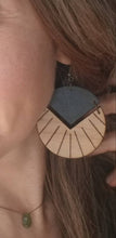 Load image into Gallery viewer, Boho Black Wood Earrings