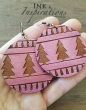 Load image into Gallery viewer, Christmas Ball Wood Earrings