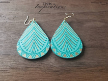 Load image into Gallery viewer, Glimmer Wood Teardrop Christmas Earrings