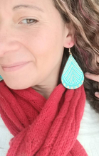 Load image into Gallery viewer, Glimmer Wood Teardrop Christmas Earrings