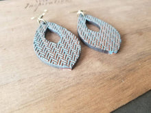 Load image into Gallery viewer, Droplet Wood Dangle Earrings