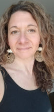 Load image into Gallery viewer, Isla Wood Mandala Bohemian Earrings