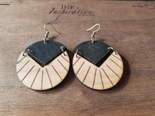 Load image into Gallery viewer, Boho Black Wood Earrings