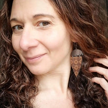 Load image into Gallery viewer, Madame Wood & Metal Dangles