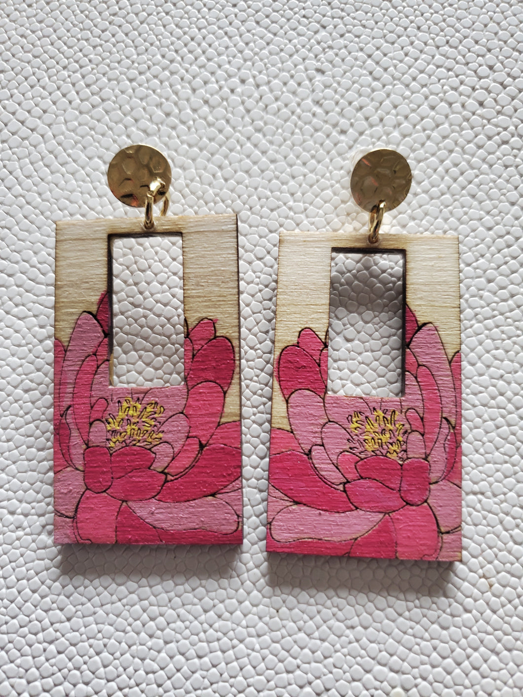 Floral Spring Rectangular Bohemian Earrings