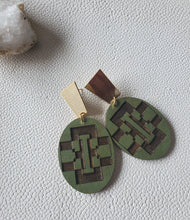 Load image into Gallery viewer, Manda Asian Inspired Wood Earrings
