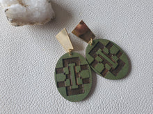 Load image into Gallery viewer, Manda Asian Inspired Wood Earrings
