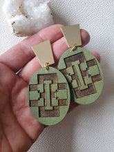 Load image into Gallery viewer, Manda Asian Inspired Wood Earrings
