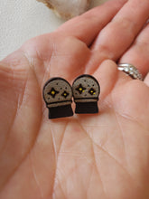 Load image into Gallery viewer, Halloween Wood Stud Earrings Set of 2
