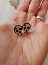 Load image into Gallery viewer, Halloween Wood Stud Earrings Set of 2
