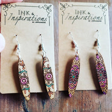 Load image into Gallery viewer, Handmade wood earrings - Ink &amp; Inspirations Boutique
