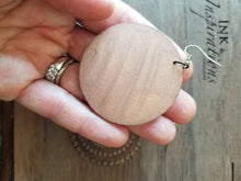 Load image into Gallery viewer, Cleopatra engraved wood earrings
