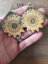 Load image into Gallery viewer, CAMILLA handmade wood earrings, Ink &amp; Inspirations Boutique
