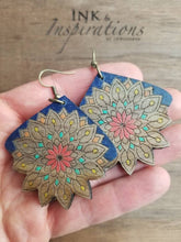 Load image into Gallery viewer, CAMILLA handmade wood earrings, Ink &amp; Inspirations Boutique
