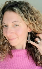 Load image into Gallery viewer, MINIMAL BOHO II handmade wood earrings, Ink &amp; Inspirations Boutique
