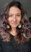 Load image into Gallery viewer, Nightfall Wood Earrings: Dark Boho Statement Dangles, Lightweight Jewelry - handmade wood earrings - Ink &amp; Inspirations Boutique
