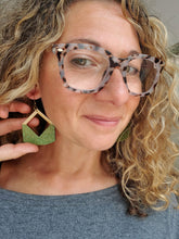 Load image into Gallery viewer, DIAMONDHOOPS handmade wood earrings, Ink &amp; Inspirations Boutique
