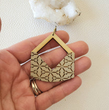Load image into Gallery viewer, DIAMONDHOOPS handmade wood earrings, Ink &amp; Inspirations Boutique
