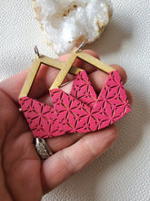 Load image into Gallery viewer, DIAMONDHOOPS handmade wood earrings, Ink &amp; Inspirations Boutique
