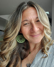 Load image into Gallery viewer, Macrame Boho Earrings: Handmade Wood Dangle Earrings - handmade wood earrings - Ink &amp; Inspirations Boutique
