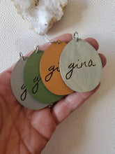 Load image into Gallery viewer, Custom Name Wood Earrings: Personalized Teardrop Dangles, Unique Gifts - handmade wood earrings - Ink &amp; Inspirations Boutique
