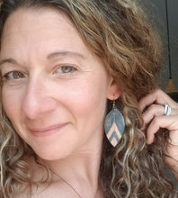 Load image into Gallery viewer, Handmade wood earrings - Ink &amp; Inspirations Boutique
