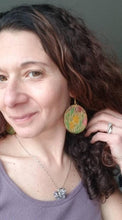 Load image into Gallery viewer, SPRING BLOOMS handmade wood earrings, Ink &amp; Inspirations Boutique
