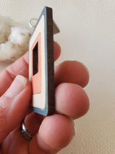 Load image into Gallery viewer, RectangleStripes handmade earring photo 8
