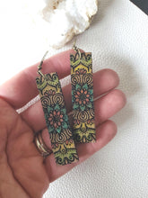 Load image into Gallery viewer, MINIMAL BOHO II handmade wood earrings, Ink &amp; Inspirations Boutique
