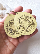 Load image into Gallery viewer, Colorful Vacation Earrings: Summer Boho Jewelry, Big Statement Wood Dangles - handmade wood earrings - Ink &amp; Inspirations Boutique
