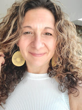 Load image into Gallery viewer, Colorful Vacation Earrings: Summer Boho Jewelry, Big Statement Wood Dangles - handmade wood earrings - Ink &amp; Inspirations Boutique
