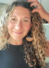 Load image into Gallery viewer, Sparrow Wood Earrings: Engraved Bird Dangles, Lightweight Boho Jewelry - handmade wood earrings - Ink &amp; Inspirations Boutique
