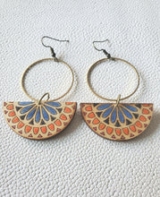 Load image into Gallery viewer, Sparrow Wood Earrings: Engraved Bird Dangles, Lightweight Boho Jewelry - handmade wood earrings - Ink &amp; Inspirations Boutique
