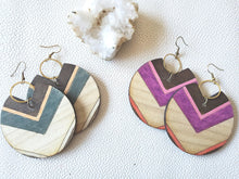 Load image into Gallery viewer, PiaCircle boho wood earrings product photo 1
