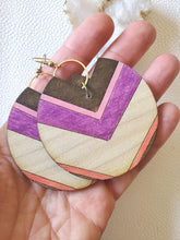 Load image into Gallery viewer, PiaCircle boho wood earrings product photo 8
